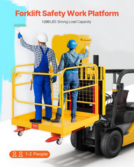 Forklift Man Basket, 36 X 36 Inches Forklift Safety Cage Work Platform 1200 Lbs