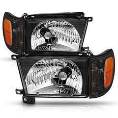 AmeriLite Replacement Halogen Headlights With Corner Lamp + Bracket For
