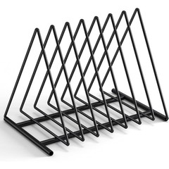 Metal Desktop File Organizer with 7 Slots, Document Rack Magazine Holder, Desk