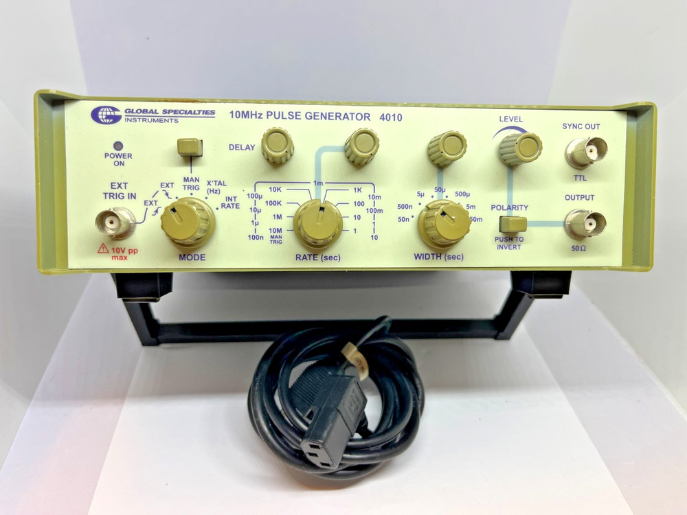 Used Global Specialties Pulse Generator 4010- powers on but untested