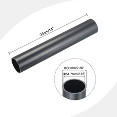 PVC Rigid Round Pipe 54.7mm ID 60mm(2 3/8″) OD 350mm Dark Grey High Impact