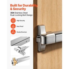 Uimoso Push Bar Panic Exit Device 31″ Stainless Steel for Emergency Doors