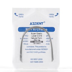 AZDENT Dental Orthodontic Round Arch Wire Super Elastic Niti Natural Upper Lower