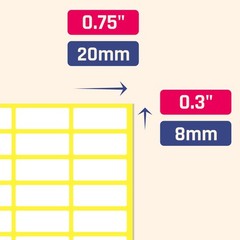 4000 Pieces, 0.75″ x 0.3″ – Small Price Stickers, White Pricing Labels | Small L