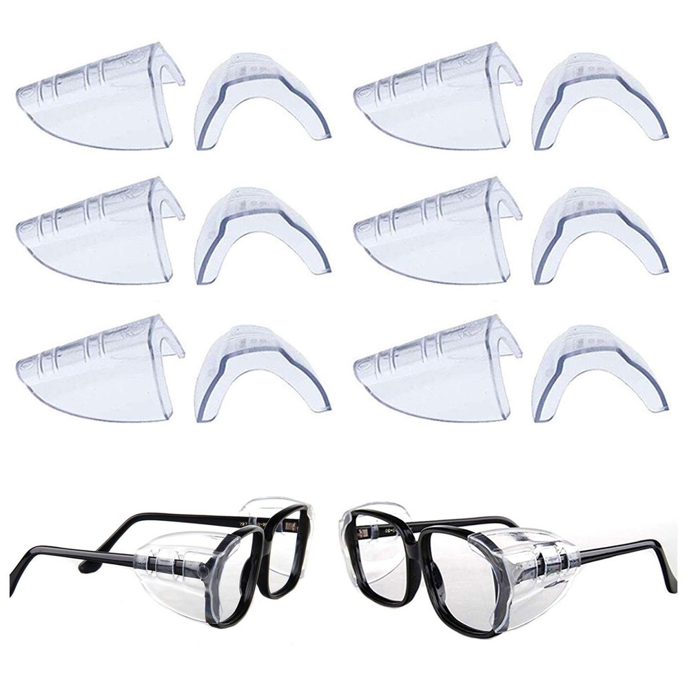 Korty 6 Pairs Eye Glasses Side Shields,Slip on Side Shields for Safety Glasse…