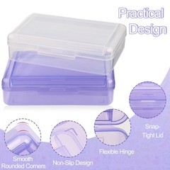 Meiikun Pencil Box, Large Capacity 3 Pack, 3 Pack Blue,Clear,Purple