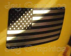CHROME American Flag Hard Hat Decals | Motorcycle Helmet Stickers | Flags USA