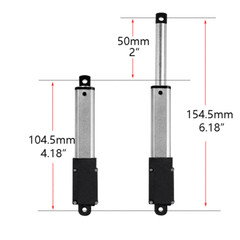 12V Electric Micro Linear Actuator 1.2″ 2″ 3″ 4″ Stroke Fast Speed Up To 6inch/s