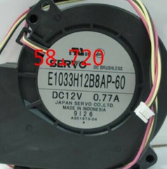 1PC SERVO E1033H12B8AP-60 12V 0.77A 9733 double ball blower cooling fan
