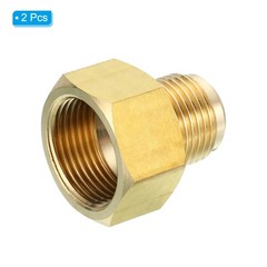 2Pcs 3/4″ Female Flare x 5/8″ Male Flare Connector Brass Adapter Reducing