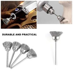 10pcs Grinding Polishing Wheel Head Wire Brush Steel Kit for Electric Drill 15mm