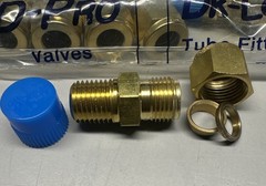 DK-LOK brass Male Straight Fitting 3/8” Tube X 1/4” MNPT Swagelok REF# B-600-1-4
