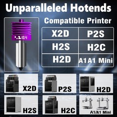 Wefuit Mpvd Hotend For Bambu Lab X2D P2S H2D H2S H2C A1 A1Mini Nozzle Upgrade