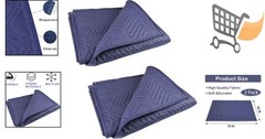 Moving Blankets Heavy Duty 40×72 Packing Quilted Furniture Wraps for Shipping