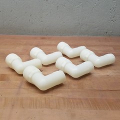 Lot of 6, 1 1/2″ X 1 1/2″ 90 Degree Elbow,1-1/2 in. MPT,1-1/2 in Nylon Barb Hose