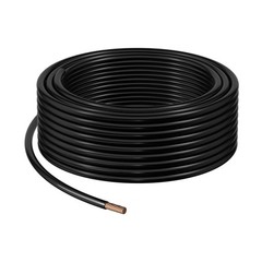 3 AWG THHN Wire 19-Stranded Black Copper Building Wire Nylon Jacket 50 ft 600V