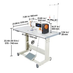 Uimoso Industrial Sewing Machine Set with Lockstitch and 550W Servo Motor
