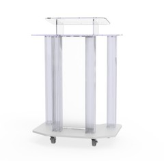 Returned Item Acrylic Podium Wood Pulpit Large Lecterm for Church School Confere