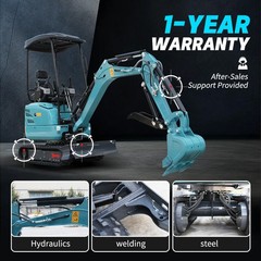 2.5 Ton Mini Excavator Kubota D902 Diesel EPA Expandable Tracks Side Swing