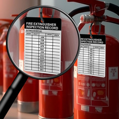 25 Sets of Weatherproof Aluminum Fire Extinguisher Inspection Tags 2026-2029