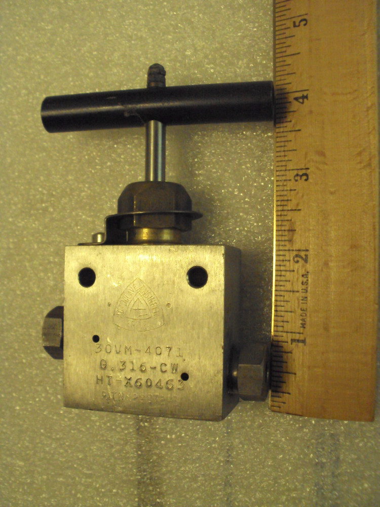 Autoclave Engineers 30VM-4071; G-316-CW; HT-X60463; Hi Press Valve; 30K psi