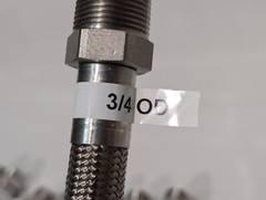 (15) Braided 316 Stainless Steel Flex Hoses, Assorted Lengths Sizes Ports