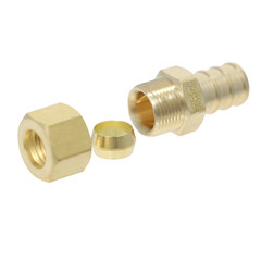 25 PIECES 1/2″ PEX X 3/8″ OD COMP. STRAIGHT ADAPTER FITTINGS LEAD-FREE BRASS NSF