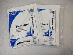 Office Depot Poster Boards 11in. x 14in. White 2 Packs Of 5 Each – 10 Total New