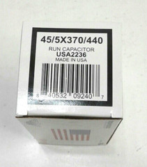 AmRad USA2236 CPT Round Motor Run Capacitor 45+5 MFD 370 or 440VAC 50-60Hz