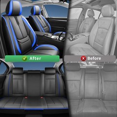 Subaru Impreza 04-2026 for Seat Covers Waterproof Leather Airbag Full Set Black-