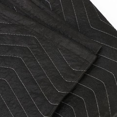 24 Pack Moving Blankets 80″ x 72″ Pro Economy Shipping Furniture Pads Black