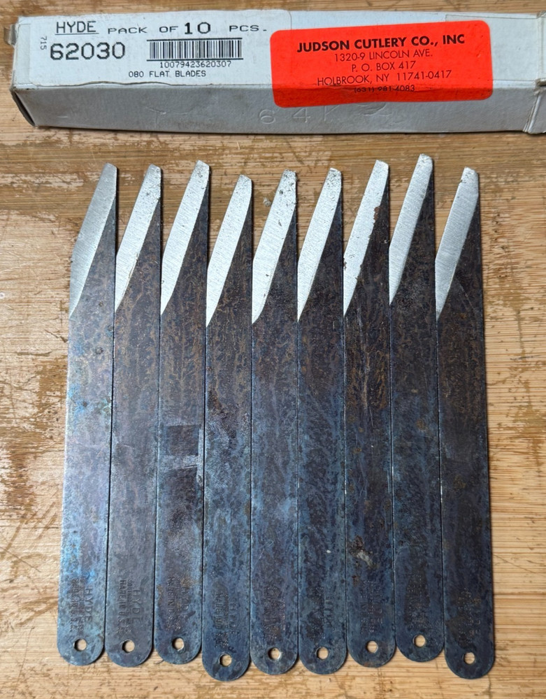 Utility Knife Blades Hyde Mill Blade 080 Flat Blades, 6″ x 5/8″ (9 Blades)