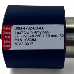Phenomenex Lux Amylose-1 LC Column 5µm 250 x 30mm AX 00G-4732-U0-AX – Used