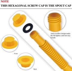 Replacement Gas Can Spout Nozzle Vent Kit for Plastic Gas Cans Old Style Cap
