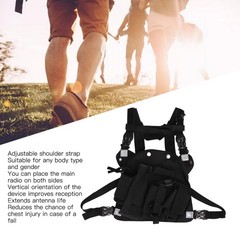 Radio Chest Harness Bag Oxford Cloth Universal Walkie Talkie Chest Pocket W ANDA