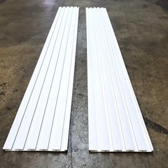 Rigid PVC Plastic 48″ W x 6″ H Linking Slatwall Panel Sheets WHITE – BRAND NEW!