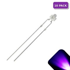 10 x LED 1.8mm 2mm UV / Purple Ultra Super Bright LEDs Light Clear Train Model
