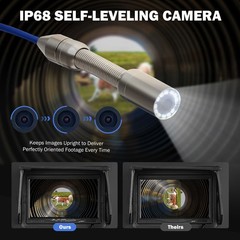 9 Inch Self-Leveling Sewer Camera 90m/295ft Pipe Inspection Camera w 512hz Sonde