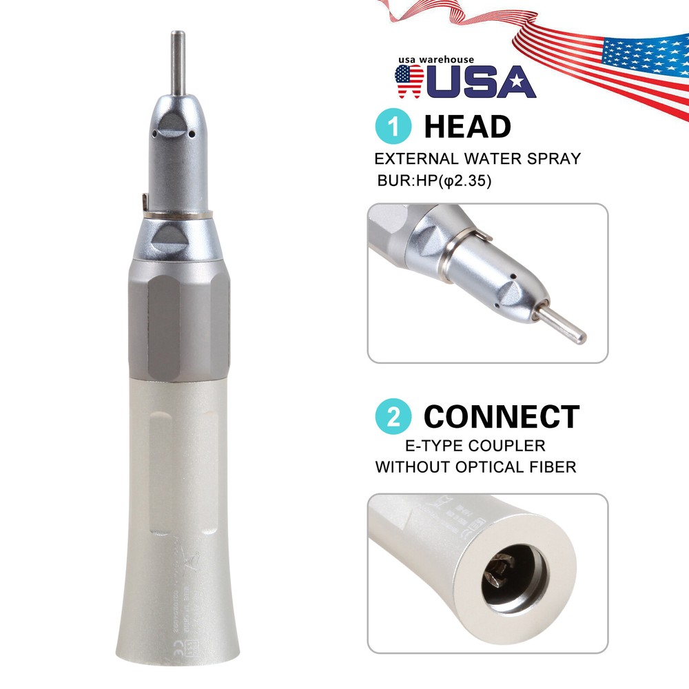 1-10 Dental Low Speed Straight Handpiece Nosecone E-type Fit NSK FX/YP/EP Colors