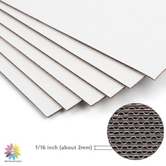 Mat Board Center 50 Pack 8.5×11 Corrugated Cardboard Sheets 1/16 inch thick F…