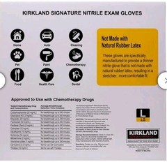 Kirkland Signature. Nitrile Exam Gloves, ORIGINAL GREY, Large, 400 Count