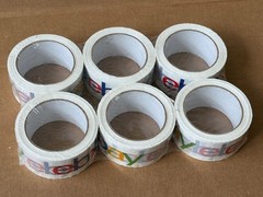6 new Rolls of eBay-branded Packaging Packing Tape each is 2 inches W x 75yds L