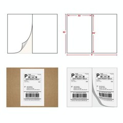 200-4000 Half Sheet 8.5×5.5 Shipping Labels 2/Sheet Self Adhesive Lables