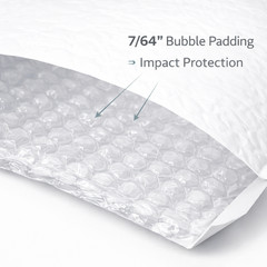 75 Expandable Poly Bubble Mailers # 2 8.5×11.25 4in Gusset 7/64 Padded