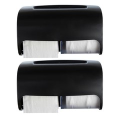 Commercial Toilet Paper Dispenser Wall Mount, Double (2 Roll) Locking 2 pack
