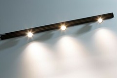 Showcase 5 LED Mini Spotlight with track + UL Power Supply for tradeshow display