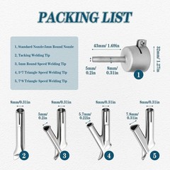 Welding Tip Nozzles for Vinyl PVC Plastic Sheet Hot Air Weldings Heat8144