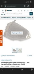 Honeywell North 80836A Peel-Away Lens Window For Full Face Piece (15 Per Pack)