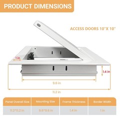 10 x 10 Inch White Aluminum Alloy Access Doors Panel Drywall Wall Ceiling