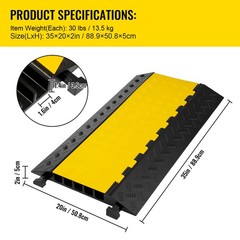 5 Channel Heavy Duty Cable Protector Ramps Extreme Rubber Driveway Cover